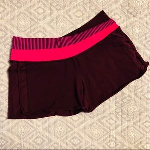Lululemon shorts plum and pink size 10